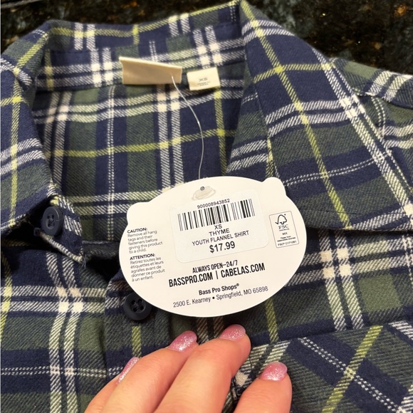 Plaid Button-Up Shirt Flannel Boys NWT! - Picture 3 of 3